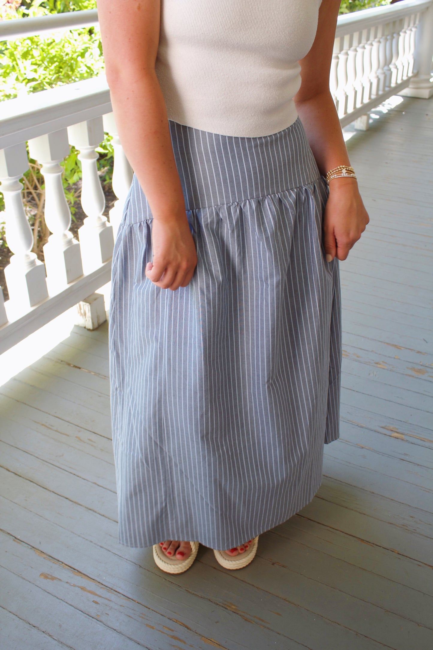 Kay Striped Maxi Skirt