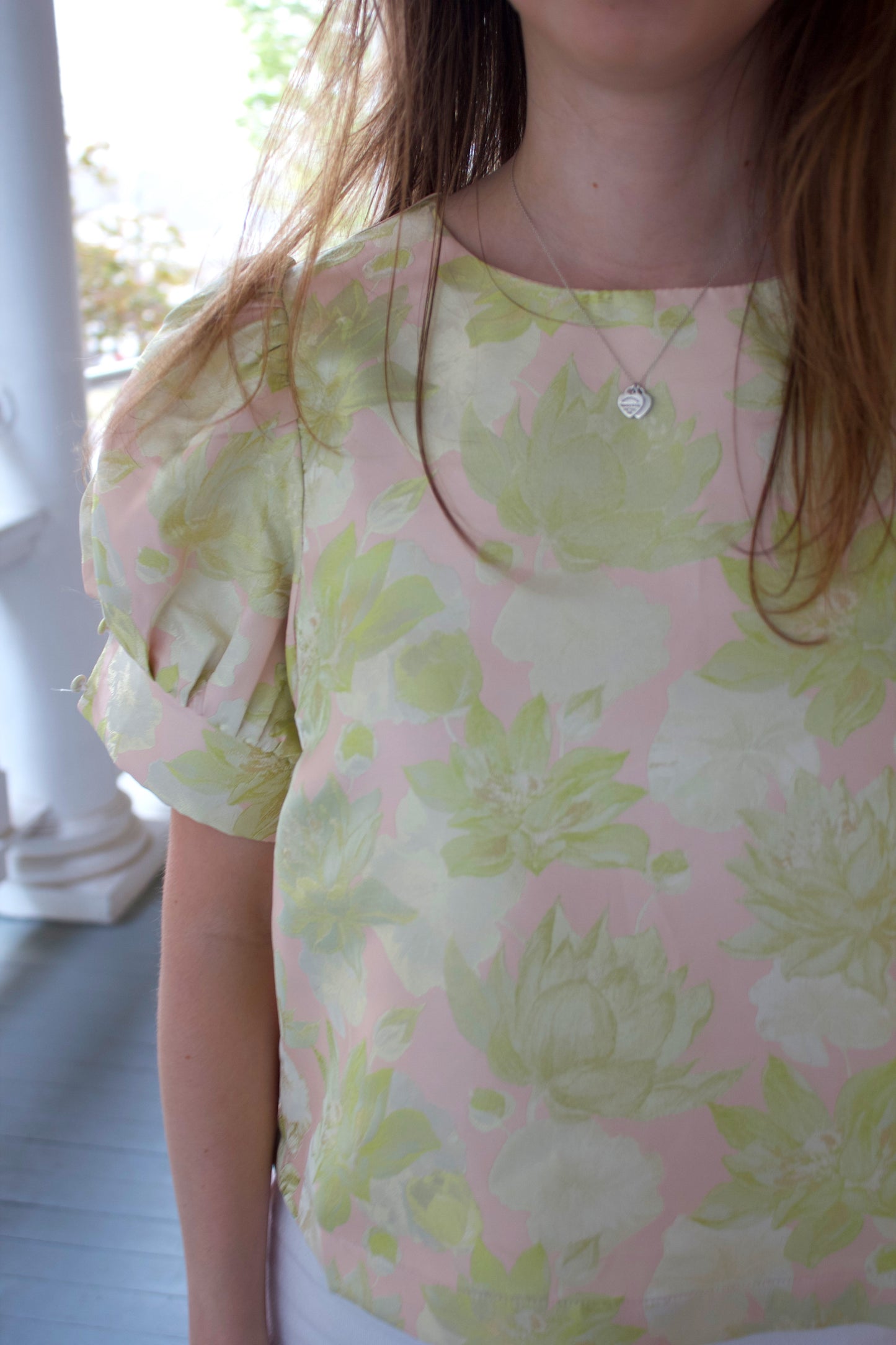 Gracie Jacquard Floral Top