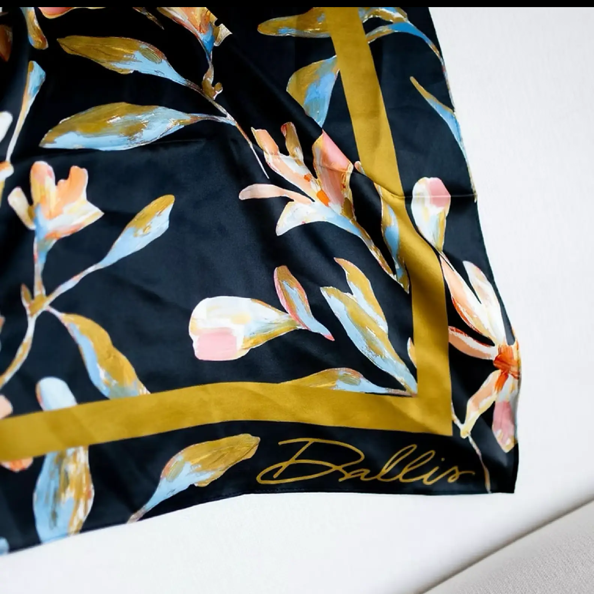 Silk Printed Floral Scarf