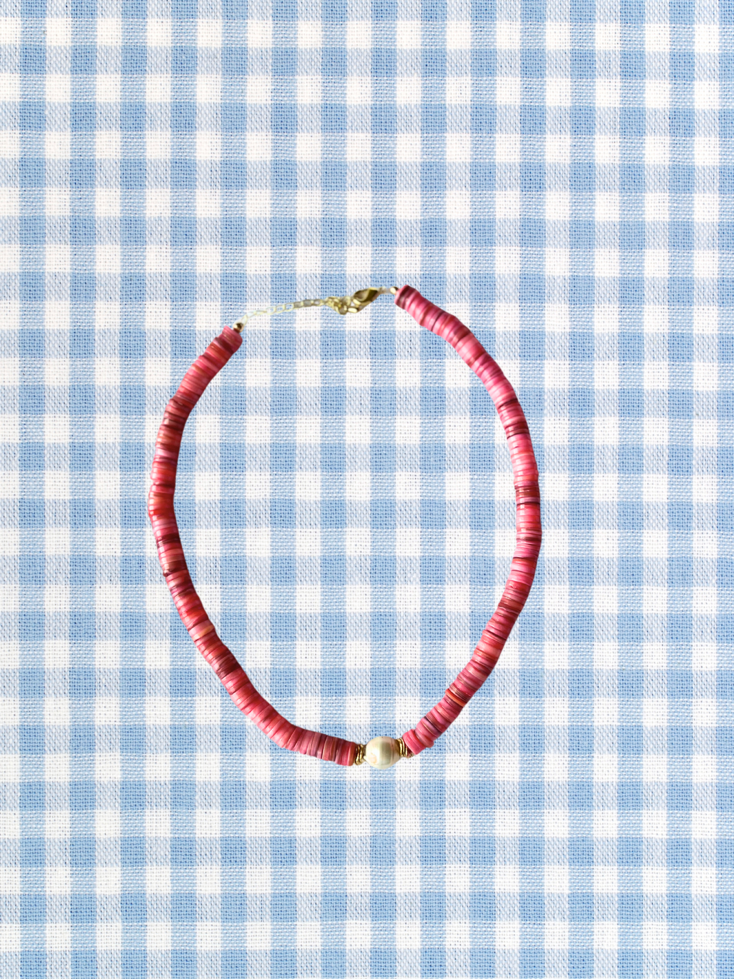 Pink Shell Beaded Necklace
