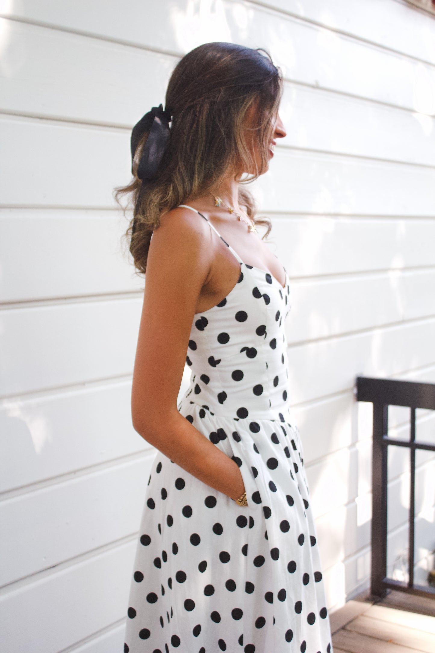 Emma Polka Dot Midi Dress
