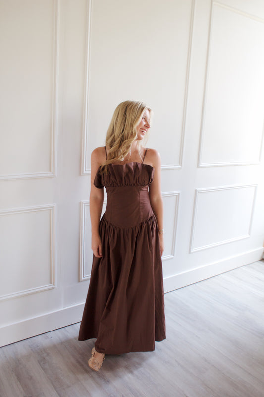 Espresso Brown Maxi Dress