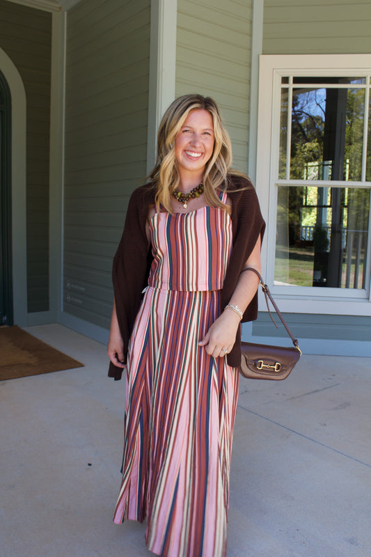 Autumn Stripes Two Piece Set
