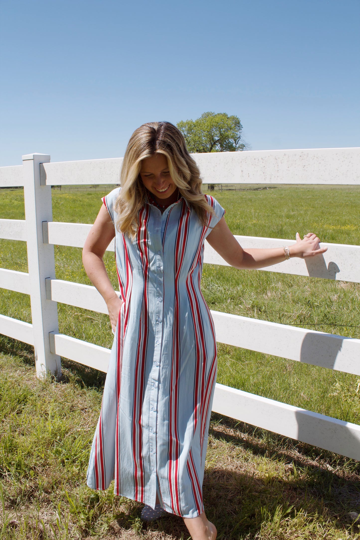 Americana Pinstripe Dress
