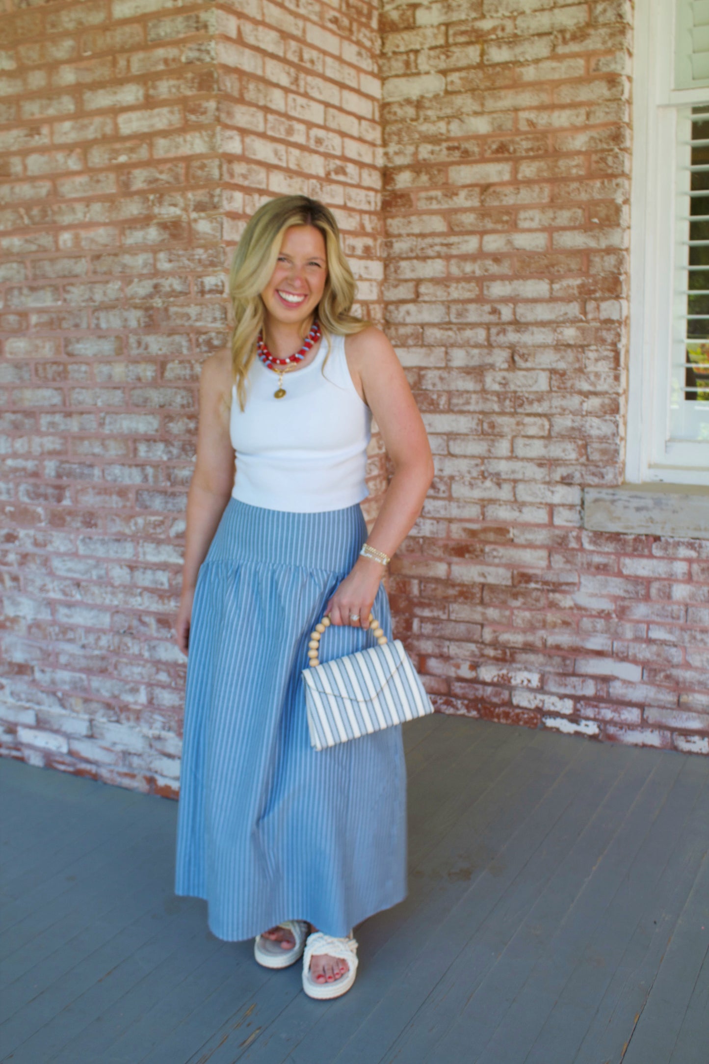Kay Striped Maxi Skirt