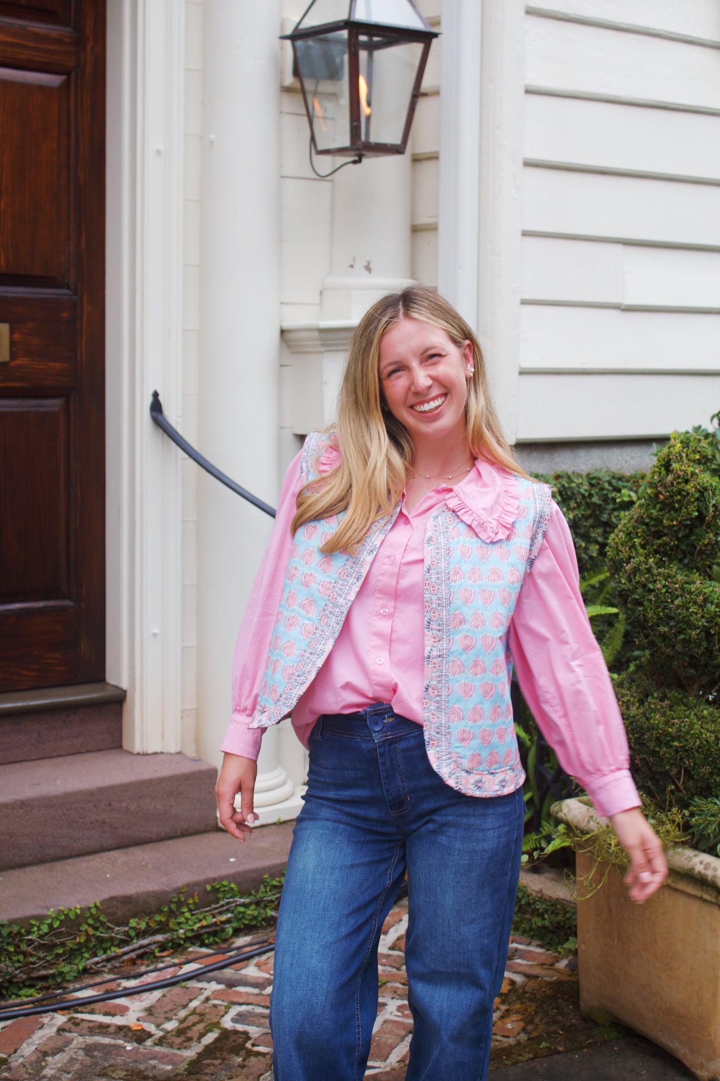 Charleston Girl Block Print Vest