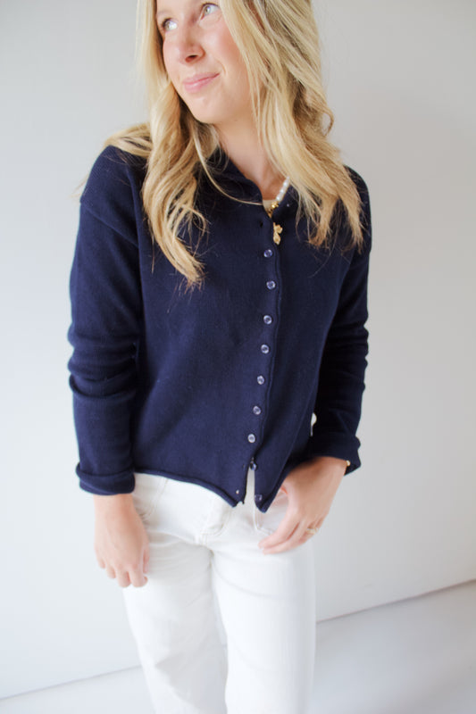 Cozy Navy Cardigan