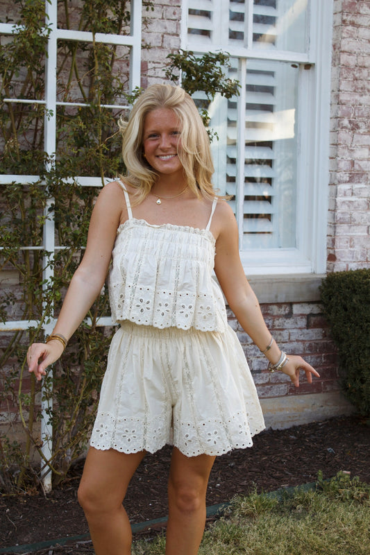 Summertime Eyelet Two Piece Set