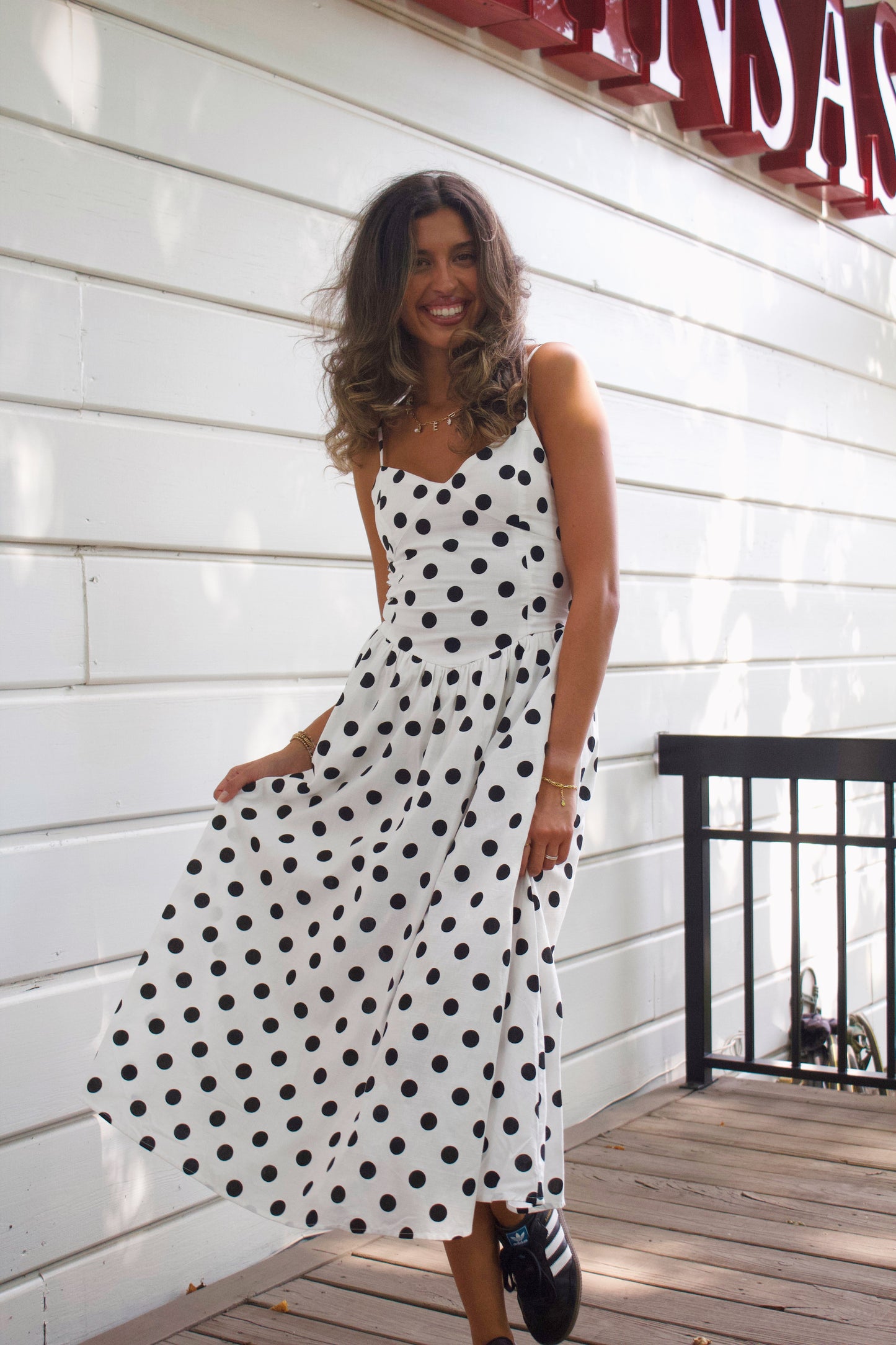 Emma Polka Dot Midi Dress