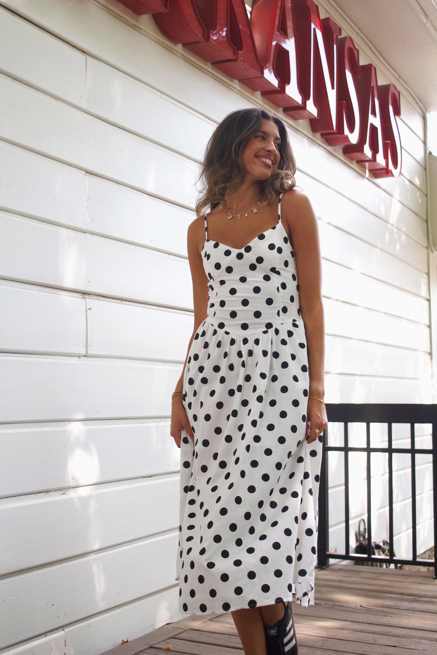 Emma Polka Dot Midi Dress