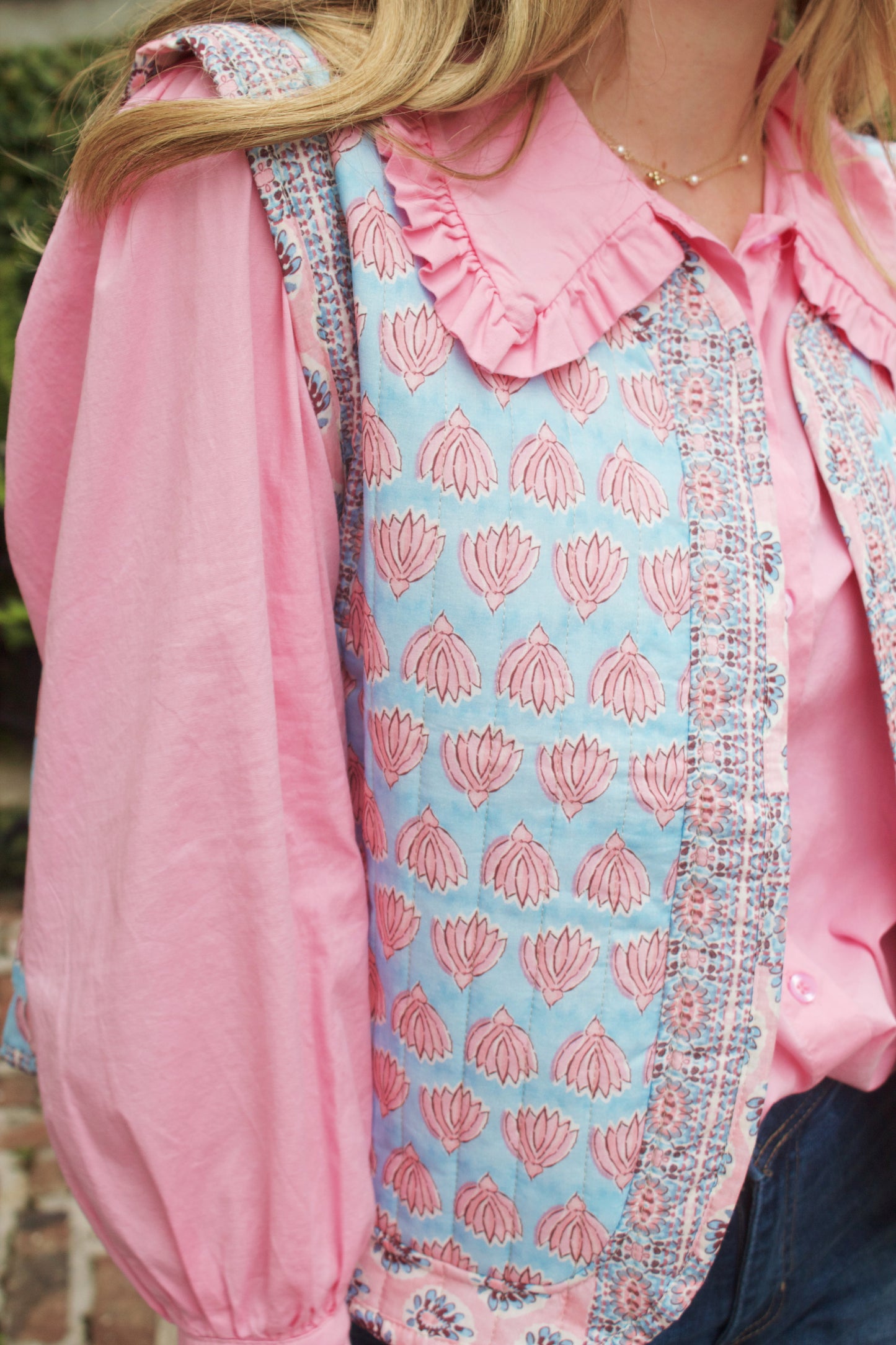 Charleston Girl Block Print Vest